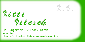 kitti vilcsek business card